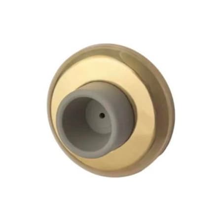 Yale Commercial Rockwood Wall Stop - Concave, 2-1/2"Dia Bright Brass 85797